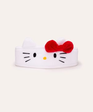 faixa de cabelo hello kitty com laço branco