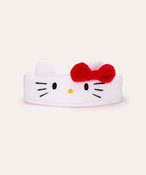 faixa de cabelo hello kitty com laço branco