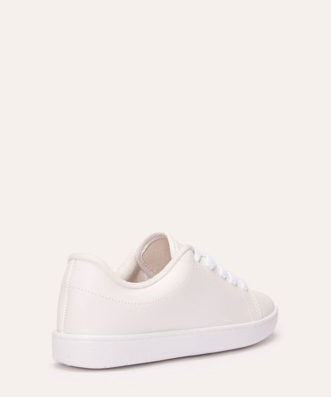 tênis infantil casual com cadarço molekinha branco