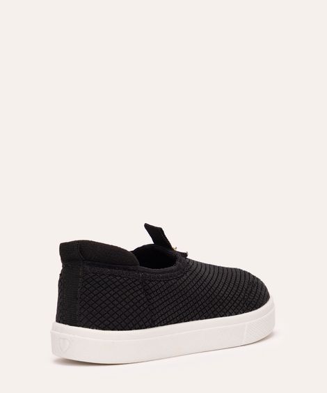 tênis slip on infantil soft pop molekinha preto