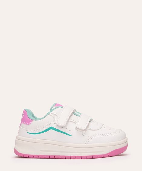 tênis infantil cano baixo velcro branco