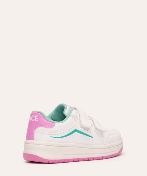 tênis infantil cano baixo velcro branco