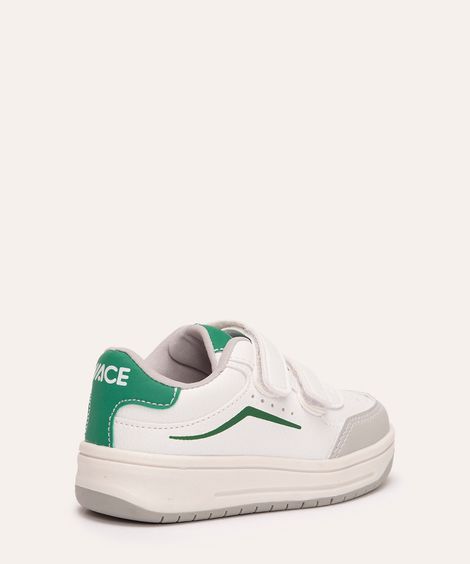 tênis infantil cano baixo velcro branco