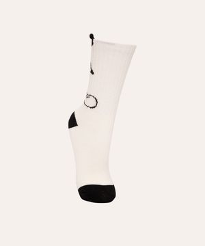 meia infantil mickey cano alto  off white