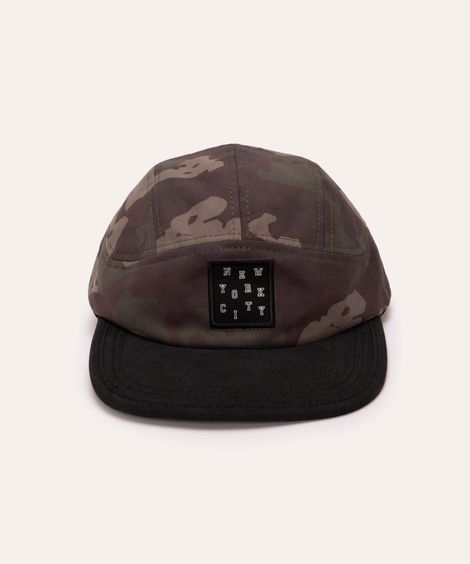 boné aba reta camuflado new york city verde militar