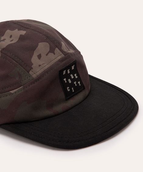 boné aba reta camuflado new york city verde militar