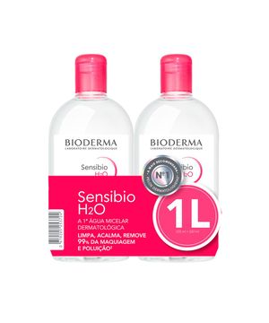 Bioderma Sensibio H2O Kit 2 Águas Micelar Facial de Limpeza 500ml