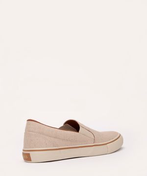 tênis slip on de sarja oneself bege