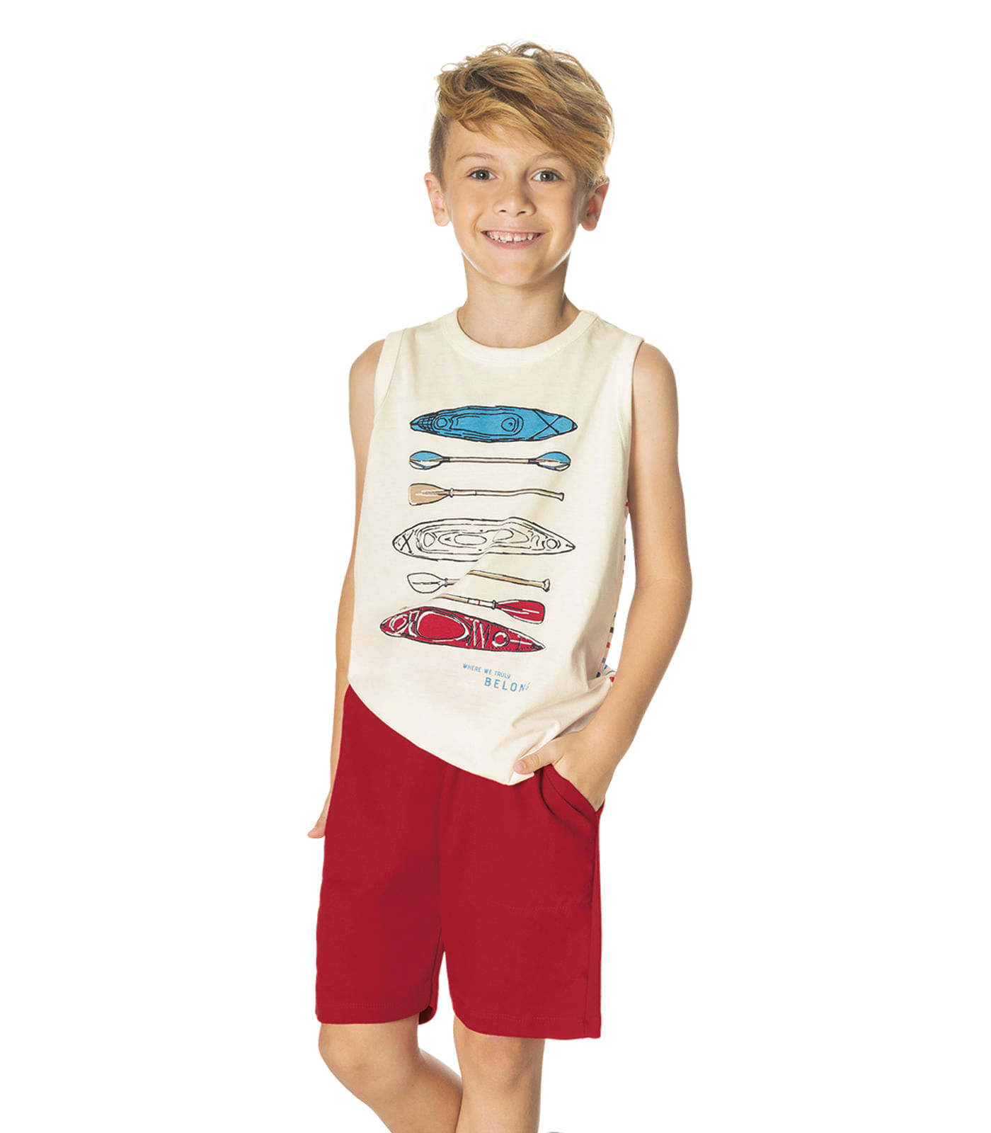 Conjunto Machão Infantil Masculino Rovitex Kids Vermelho Menor preço em Conjunto Machão Infantil Masculino Rovitex Kids Vermelho