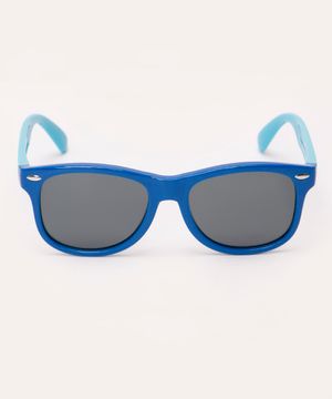 óculos de sol infantil quadrado com proteção uv azul