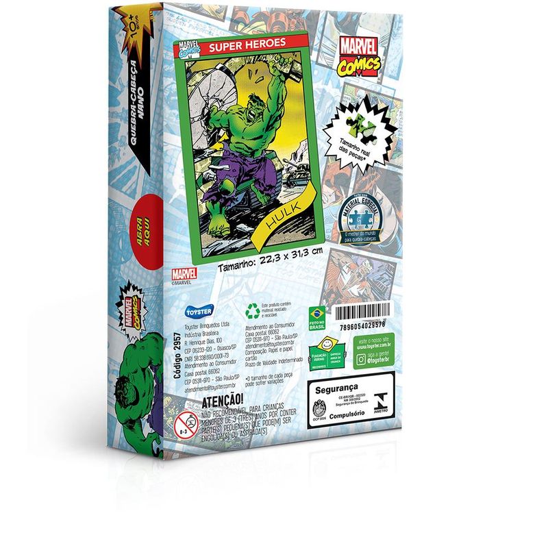 Jogo Educativo Quebra Cabeça Palavras Inglês Marvel Super Hero Adventures  40 Peças 2043 Mimo - Jogos Educativos - Magazine Luiza