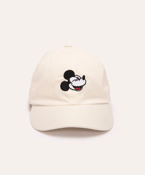 boné de sarja infantil aba curva mickey  bege claro