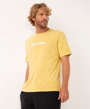 camiseta de algodão sunrise manga curta amarelo médio