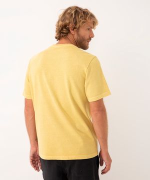 camiseta de algodão sunrise manga curta amarelo médio