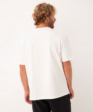 camiseta de algodão texturizada slow water  off white