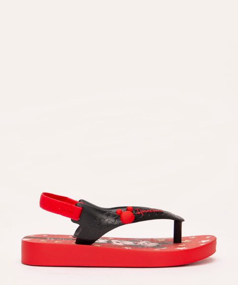 chinelo ipanema infantil disney baby vermelho