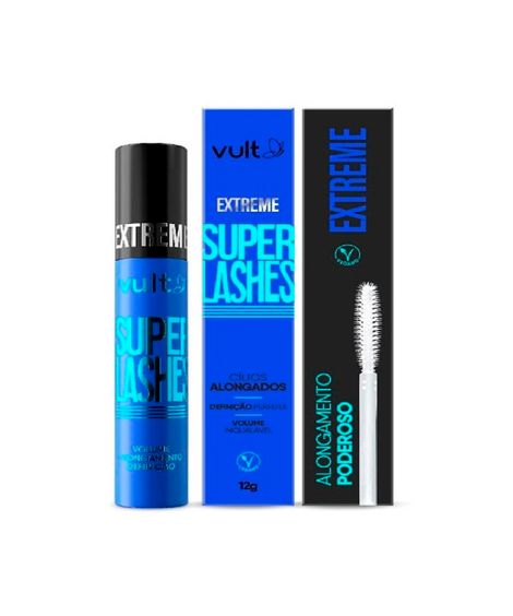 máscara de cílios vult extreme super lashes 10g única