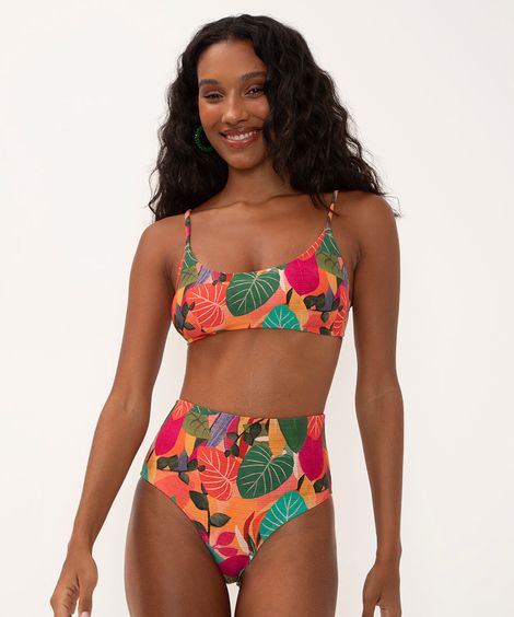 biquíni calcinha tanga hot pant e proteção uv rosa