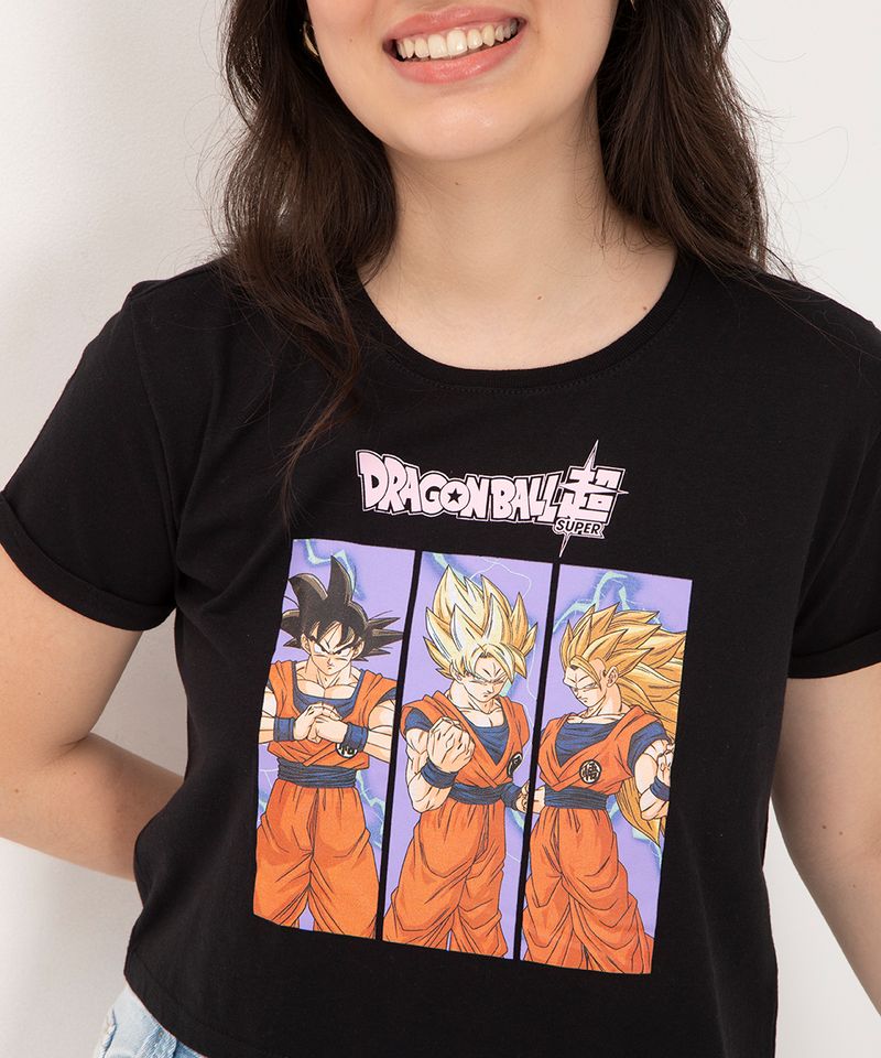 camiseta dragon ball super z personagens ,frente estampada.