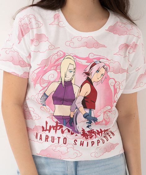 camiseta infantil manga curta sakura e amigos off white