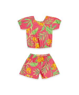 Conjunto Infantil Feminino Blusa + Short Nanai Vermelho