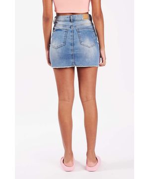 Saia Jeans Feminino Aeropostale Azul