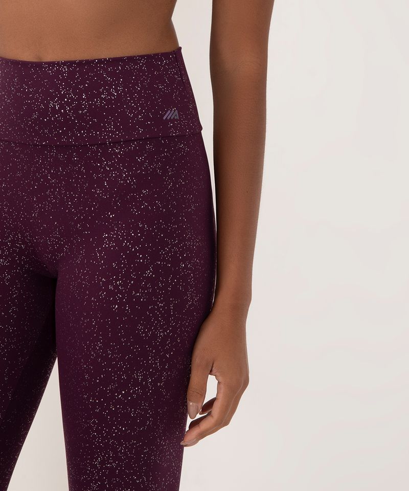 calça legging sem costura cós largo esportiva ace roxo - C&A