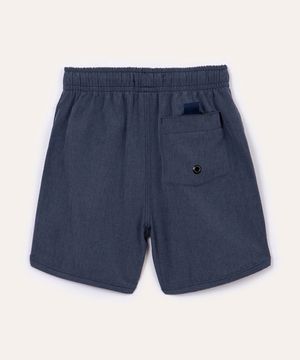 short infantil boardshorts com elástico e cordão azul