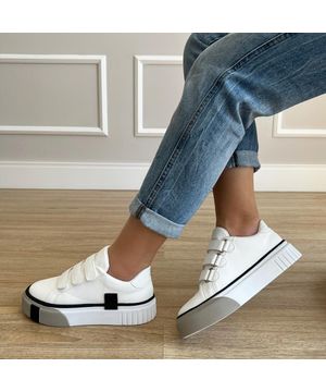 Tênis Flatform Dalila Branco