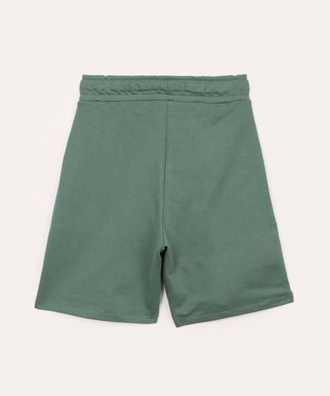 bermuda infantil de algodão com bolso verde médio