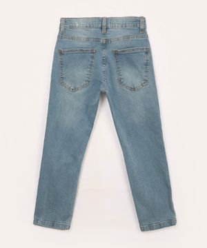calça jeans infantil skinny destroyed azul claro