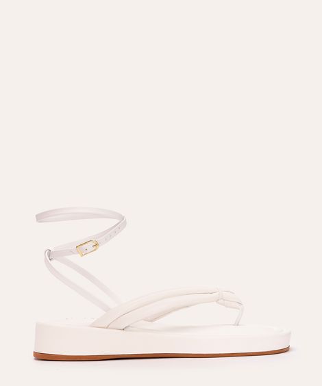 rasteirinha flatform tira acolchoada oneself branca