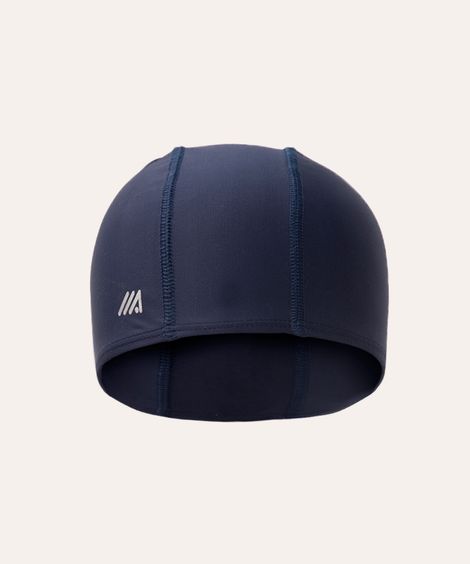 touca de natação com recorte esportiva azul marinho