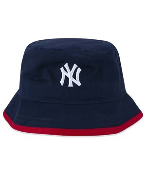Chapeu New Era Feminino Bucket MLB New York Yankees Azul Marinho