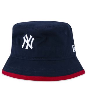 Chapeu New Era Feminino Bucket MLB New York Yankees Azul Marinho