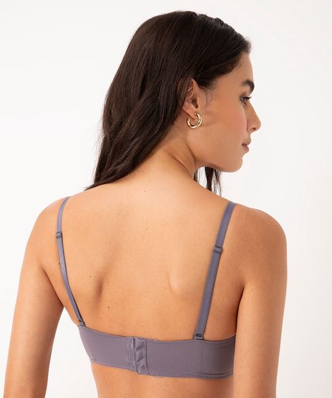 sutiã alças removíveis com bojo cinza