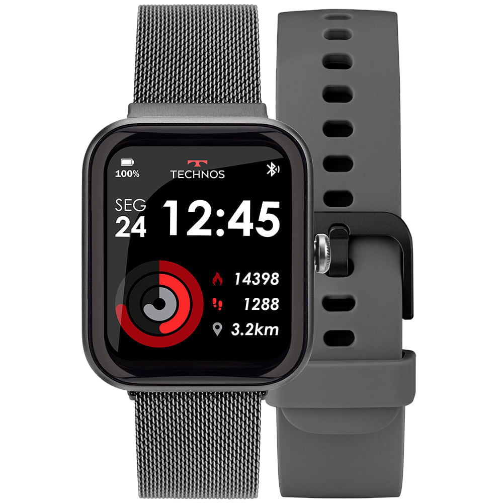 relógio smartwatch champion ch50006p preto - C&A