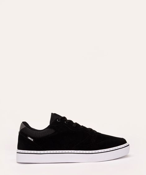 tênis casual com recortes preto