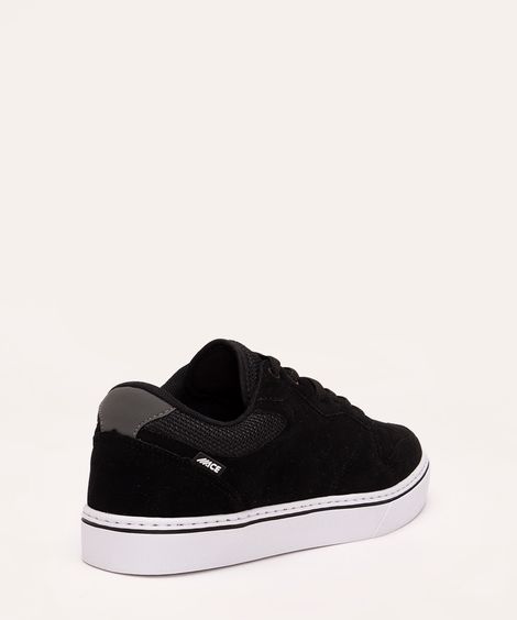 tênis casual com recortes preto