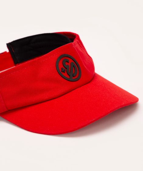 viseira de sarja infantil enaldinho vermelho