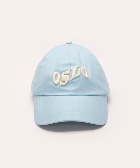 boné de sarja aba curva bordado oslo azul claro