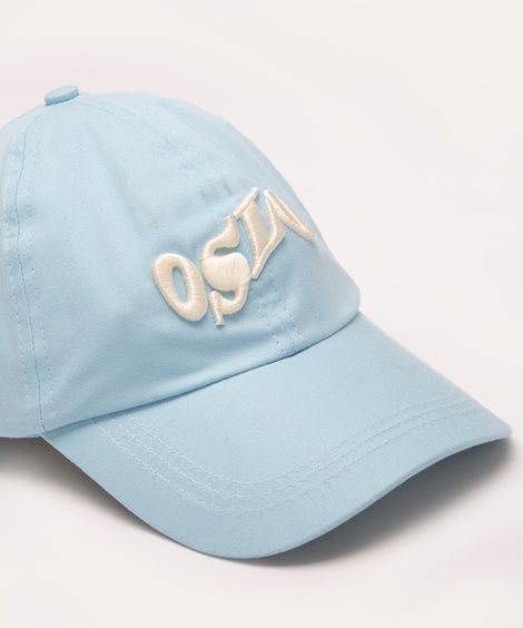 boné de sarja aba curva bordado oslo azul claro