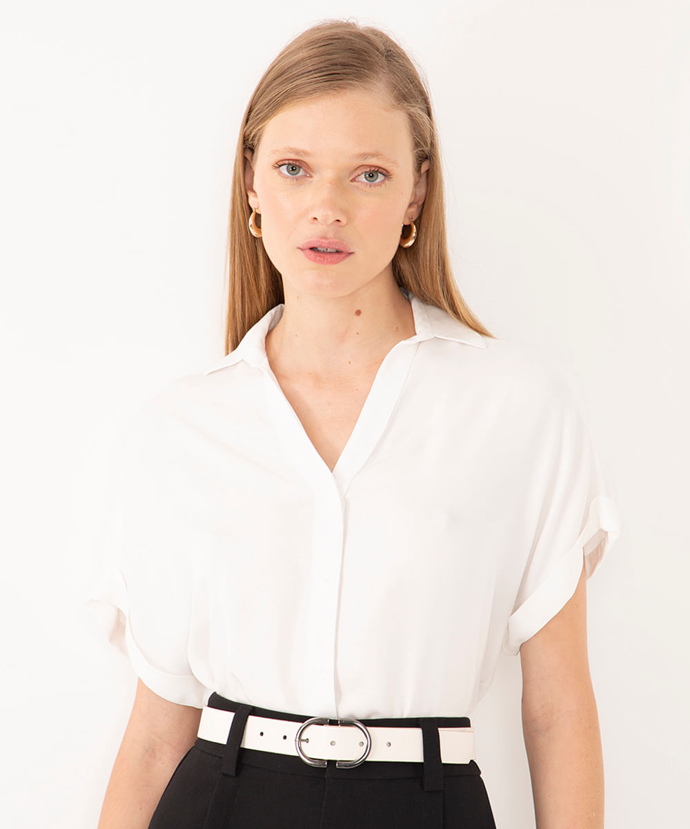 Camisa Branca Viscose Look Joy - Para Mulheres Modernas e reais