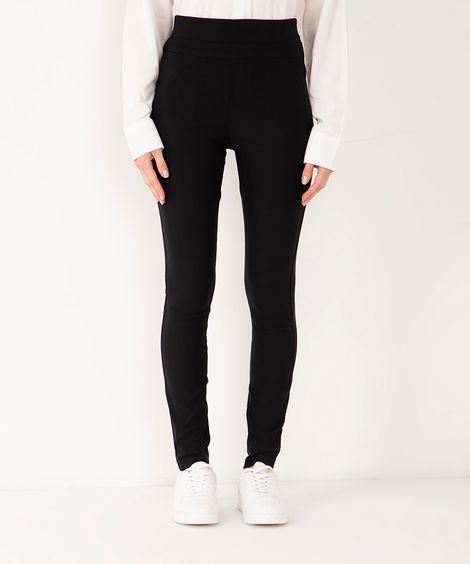 calça legging em jacquard preta