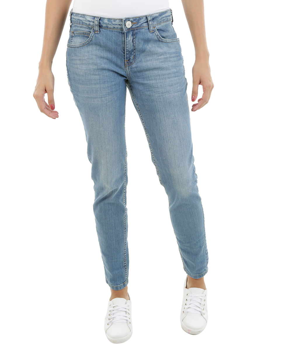 Calça Jeans Cigarrete Azul Claro