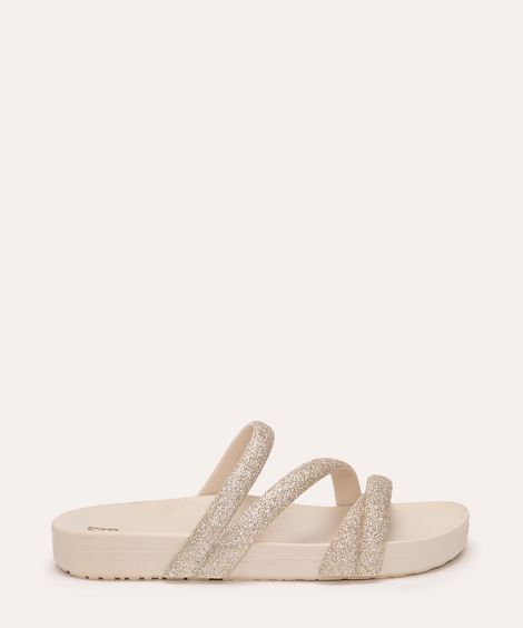 papete feminina zaxy com glitter off white