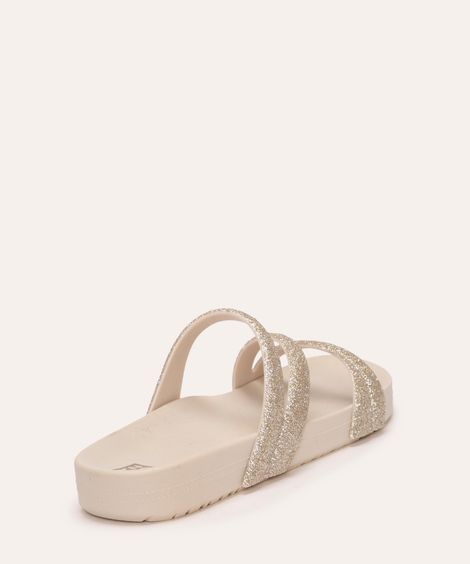 papete feminina zaxy com glitter off white