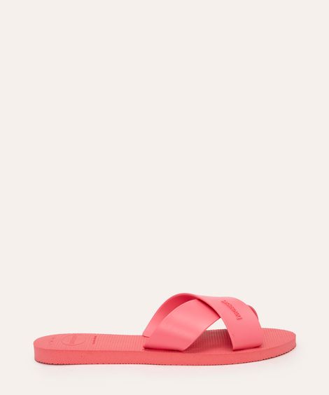 chinelo havaianas aqua tiras cruzadas rosa