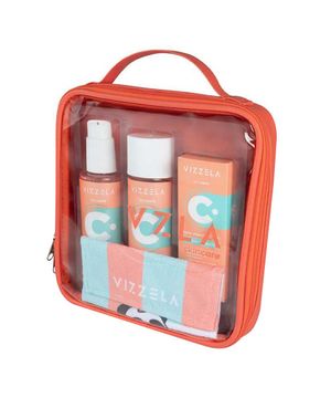 Vizzela Vitamina C Kit Sabonete Tônico Sérum Toalhinha Necessaire Kit