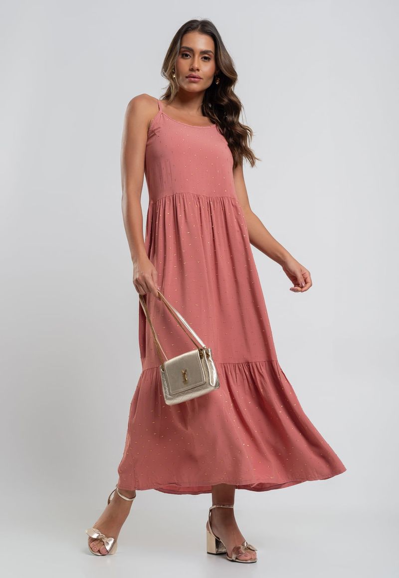 vestido longo alcinha com barra arredondada e bolsos pink salvatore,  vestidos, vestido , 74491, Salvatore, Salvatore Fashion - Babadotop